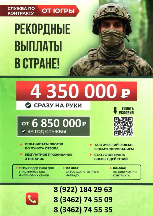 Служба по контракту от ЮГРЫ